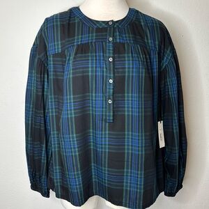 Every Moment size Medium Women’s Plaid Blouse